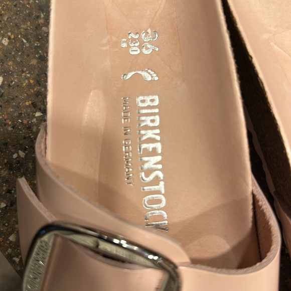 👠SOLD👠Pink Madrid Big Buckle High Shine Birkenstock Patent Leather 5.5 - Picture 5 of 8